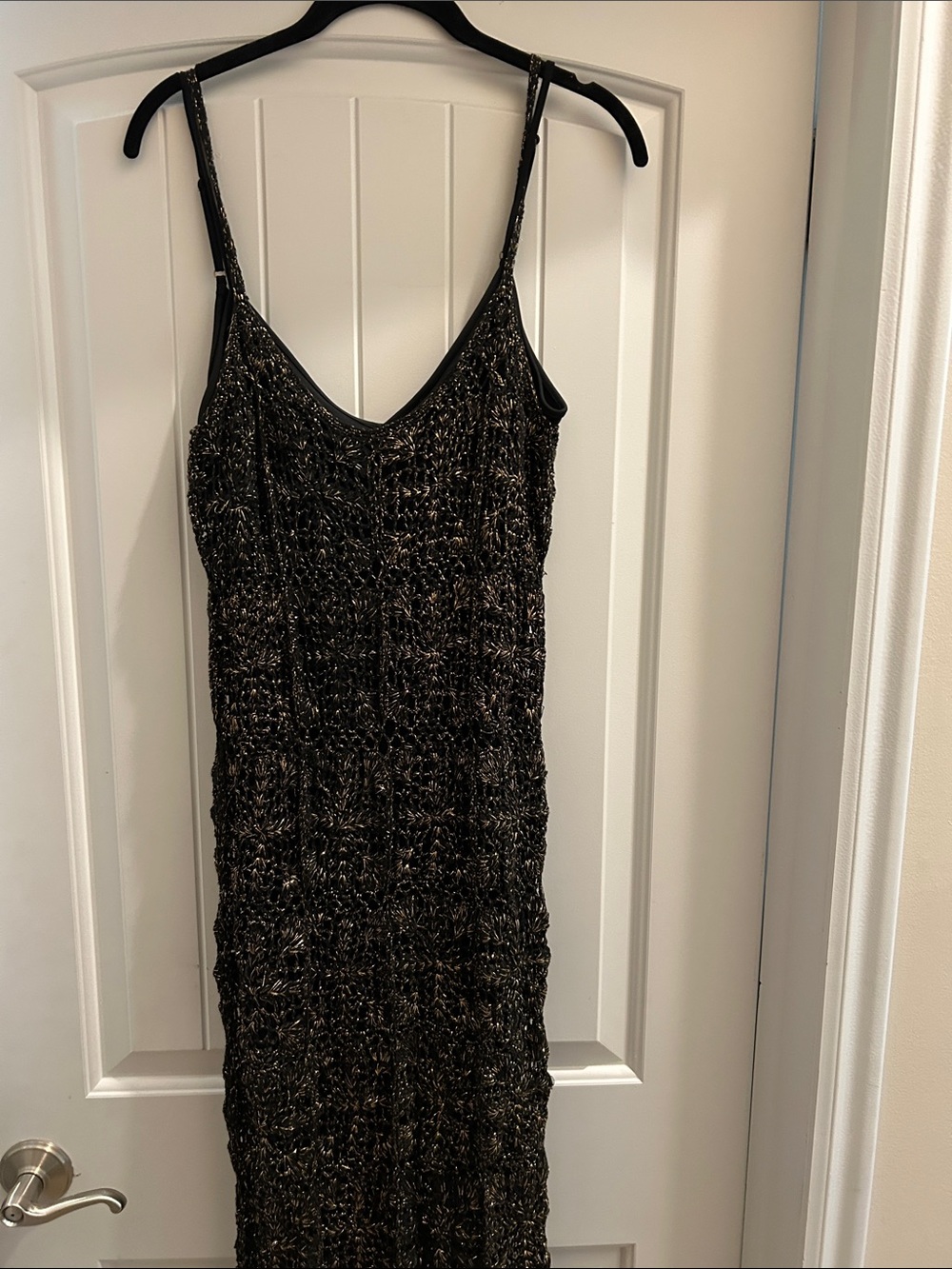 🌼CU Gold and Black Crochet Maxi Dress - Picture 7 of 14